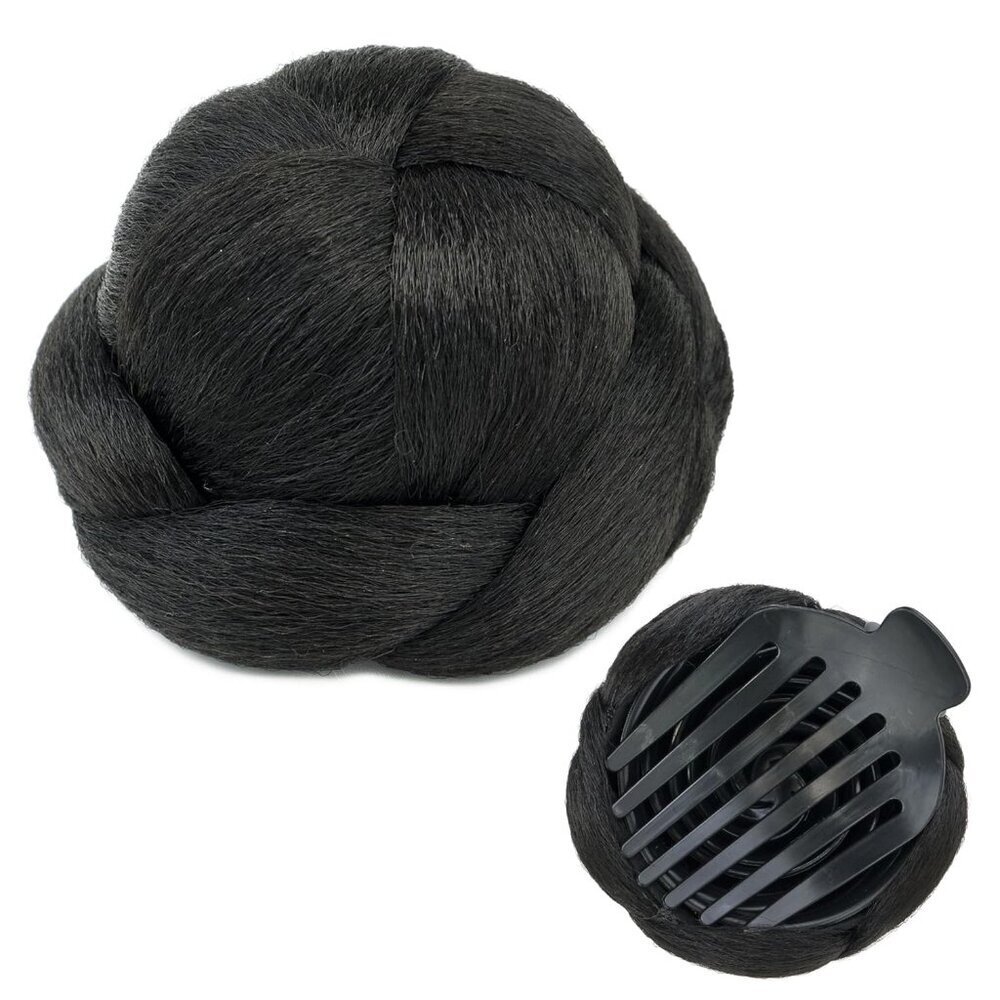 Braided Chignon Bun Maker Hairpiece for Updo Styling Non-Slip Secure Hold